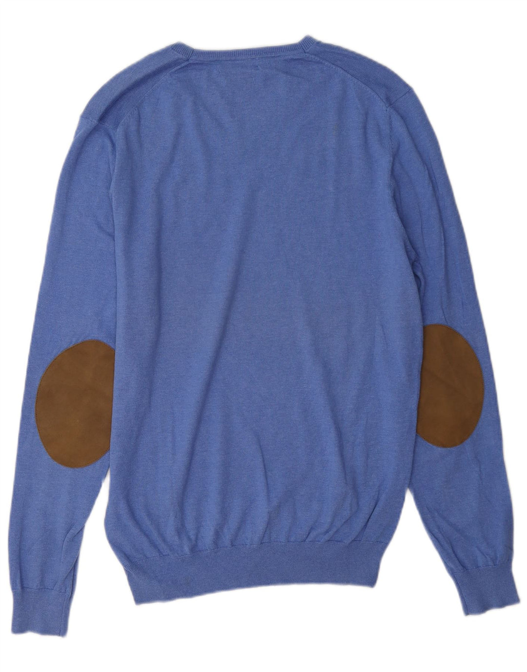 Maglione da uomo con scollo a V Massimo Dutti in cotone blu medio