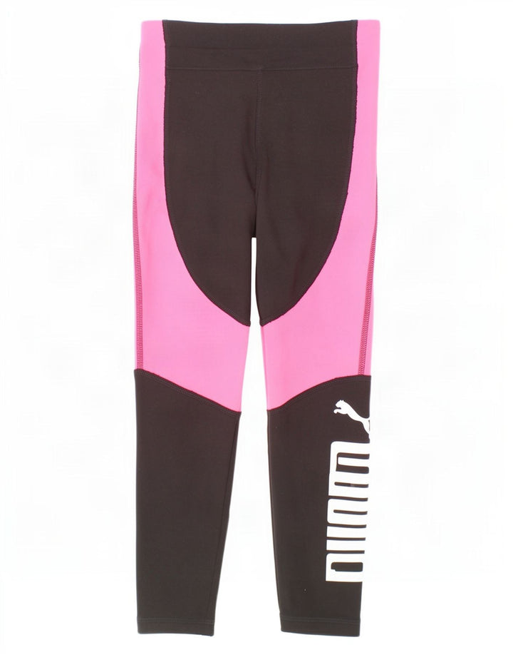 Leggings Capri grafici per ragazze Puma 7-8 anni Poliestere color block nero