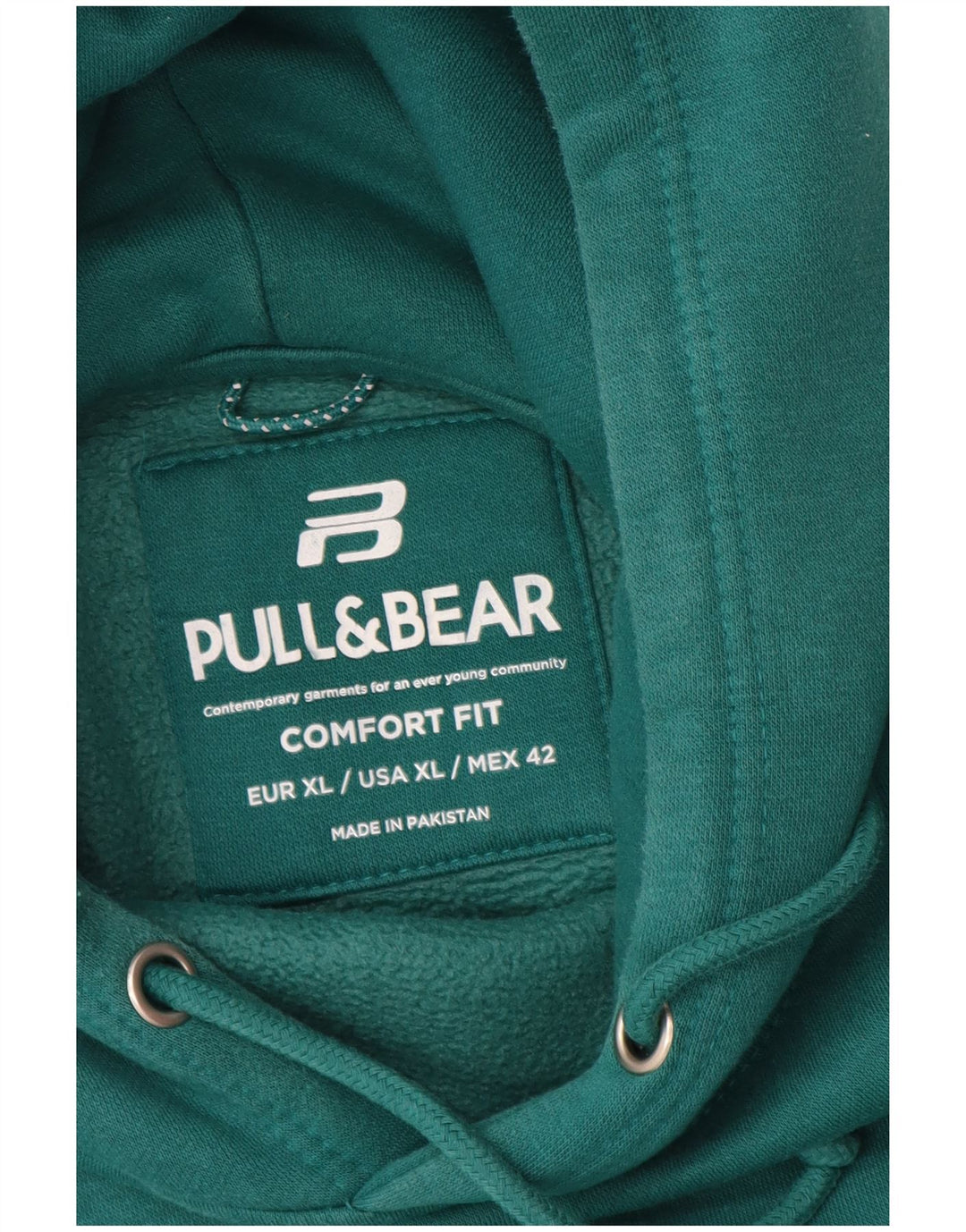 Pull & Bear Felpa con cappuccio da uomo Comfort Fit XL Verde