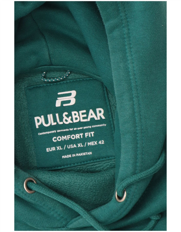 Pull & Bear Felpa con cappuccio da uomo Comfort Fit XL Verde