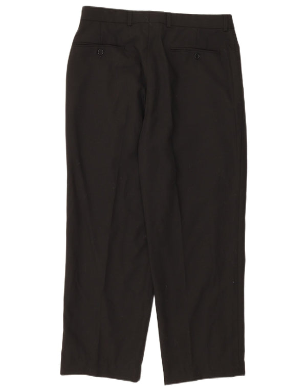 Pantaloni da abito con pegging Marks & Spencer da uomo St. Michael W32 L26 neri