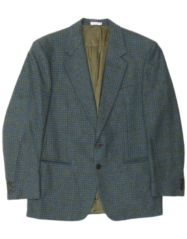 GILBERTO DOARDI Giacca Blazer da Uomo IT 50 Large Blu Pied De Poule Classico