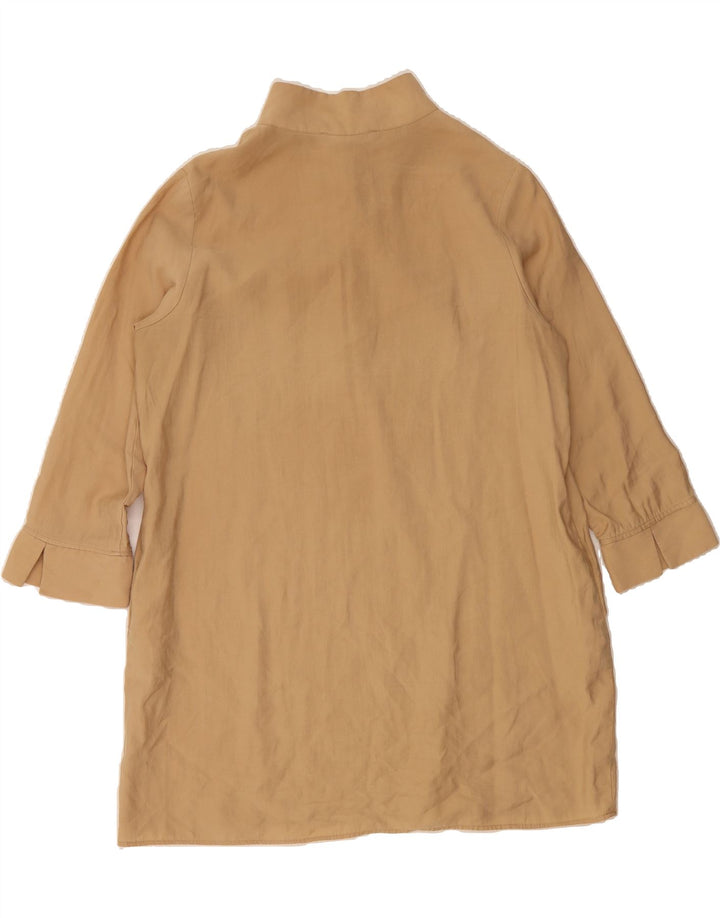 ZARA Womens 3/4 Sleeve Shift Dress UK 14 Large Beige Vintage Zara and Second-Hand Zara from Messina Hembry 