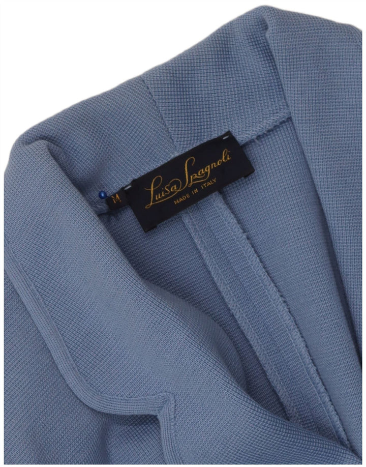Luisa Spagnoli Giacca da donna in maglia a 3 bottoni in maglia UK 12 Blu medio