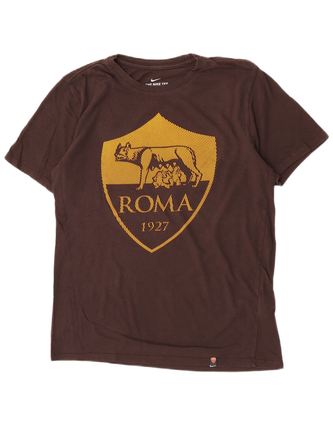 T-shirt grafica da uomo Nike Roma Top in cotone marrone medio