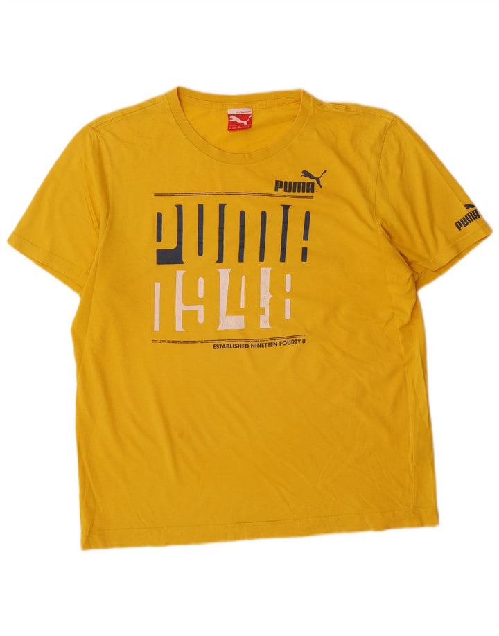 Maglietta grafica da uomo Puma Top gialla media