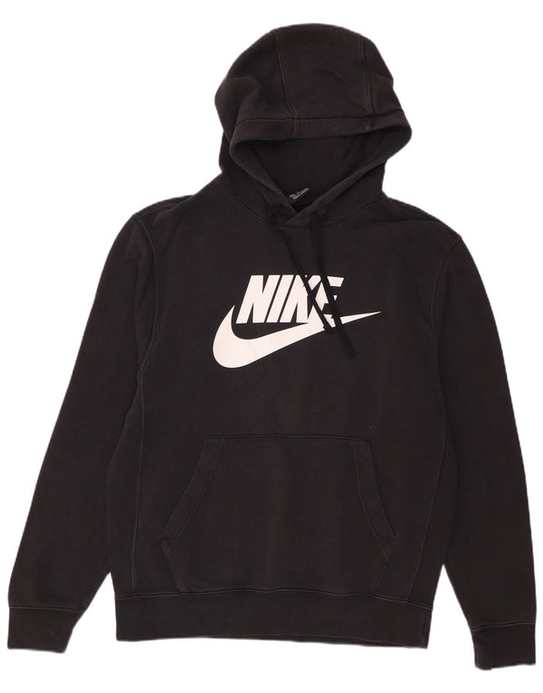 Felpa con cappuccio grafica Nike da uomo in cotone nero medio