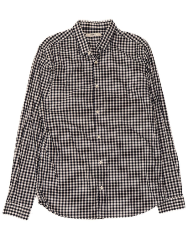 Camicia da uomo Jack & Jones in cotone a quadretti blu navy medio