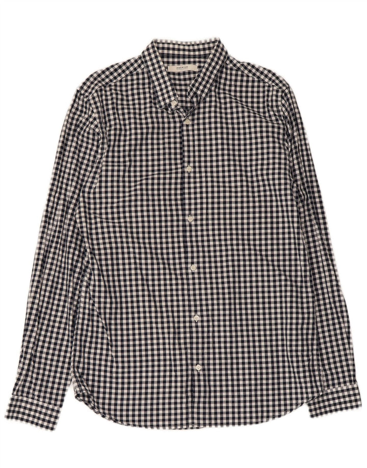 Camicia da uomo Jack & Jones in cotone a quadretti blu navy medio