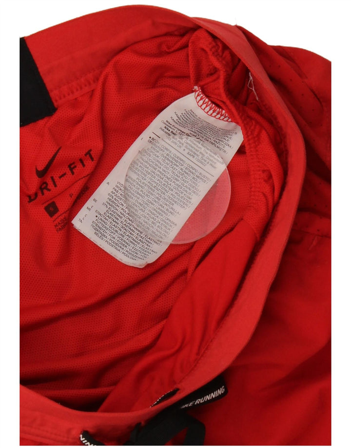 Pantaloncini sportivi Nike da donna Dri Fit UK 8 piccoli poliestere rosso