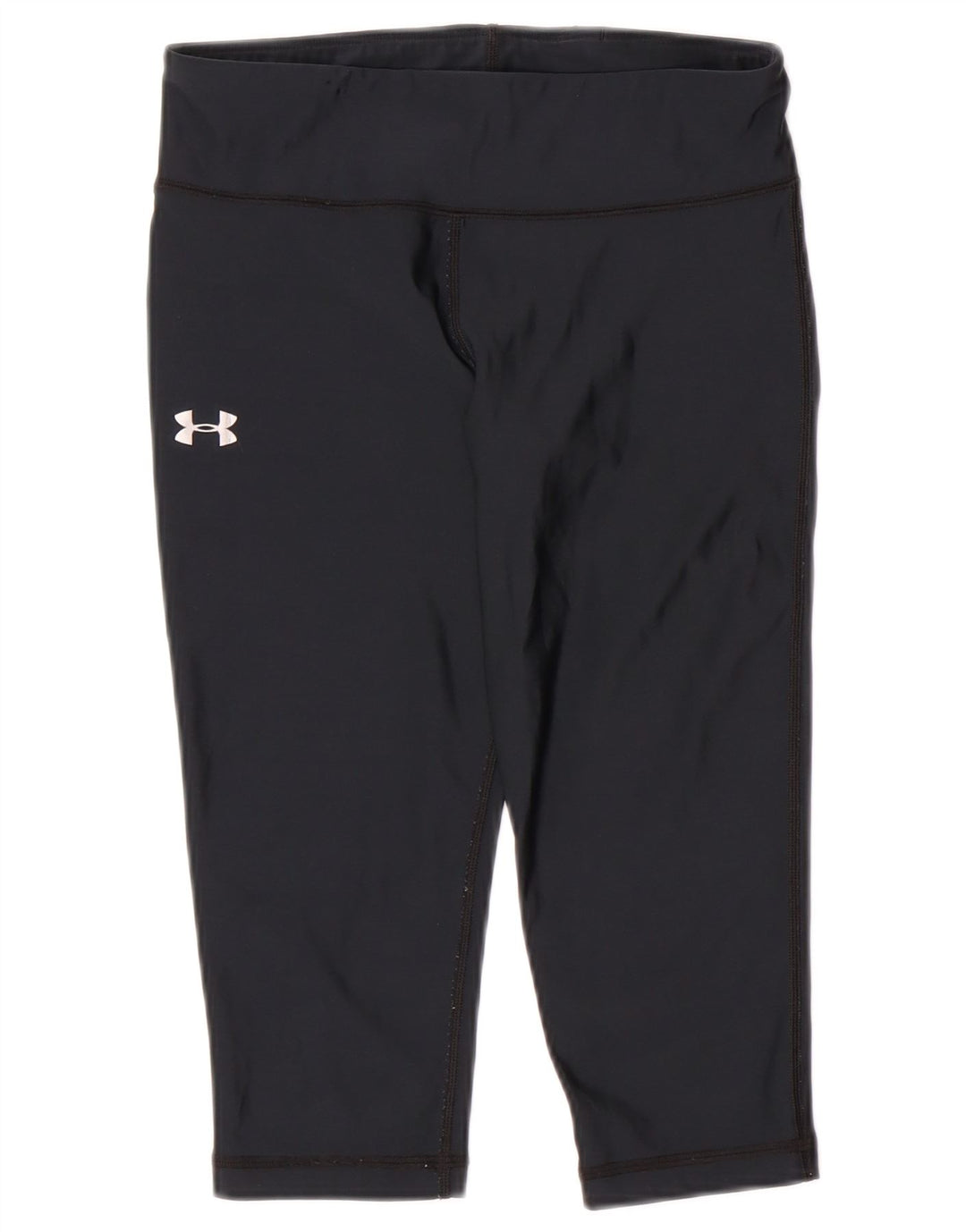 UNDER ARMOUR Leggings Capri Heat Gear da donna UK 8 Small Blu Navy