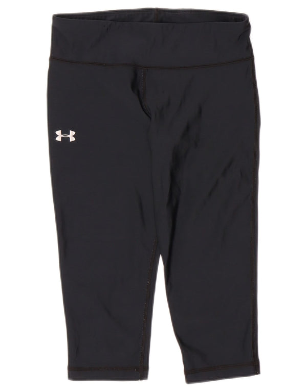 UNDER ARMOUR Leggings Capri Heat Gear da donna UK 8 Small Blu Navy