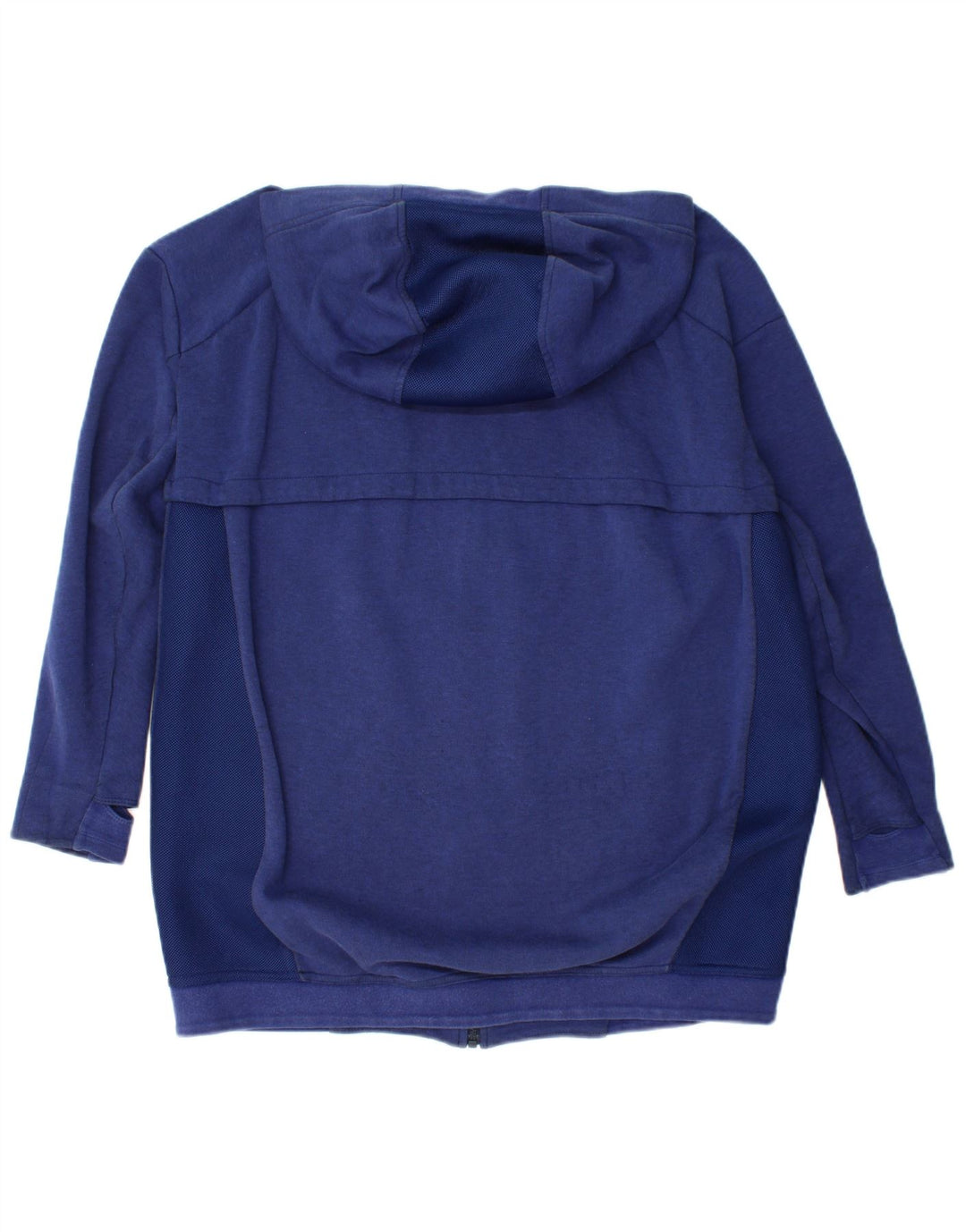 NIKE Felpa con cappuccio e zip da uomo in cotone color block blu medio