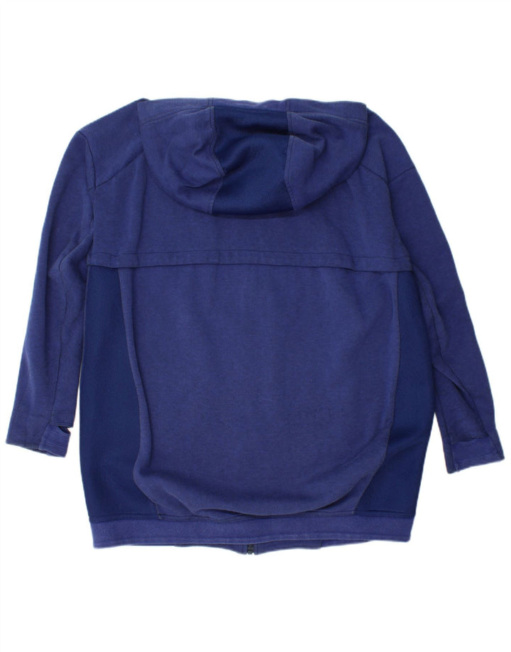 NIKE Felpa con cappuccio e zip da uomo in cotone color block blu medio