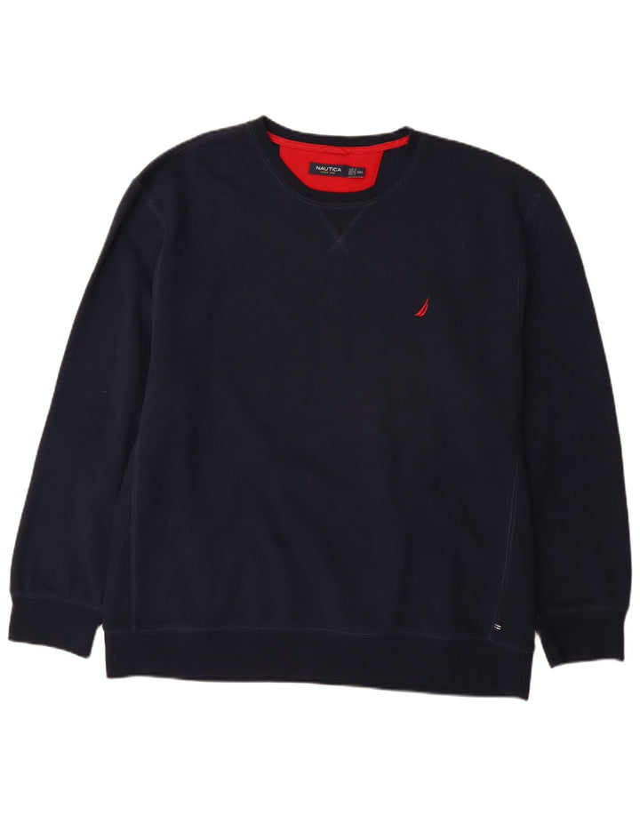 NAUTICA Felpa da uomo Maglione 2XL Cotone blu navy