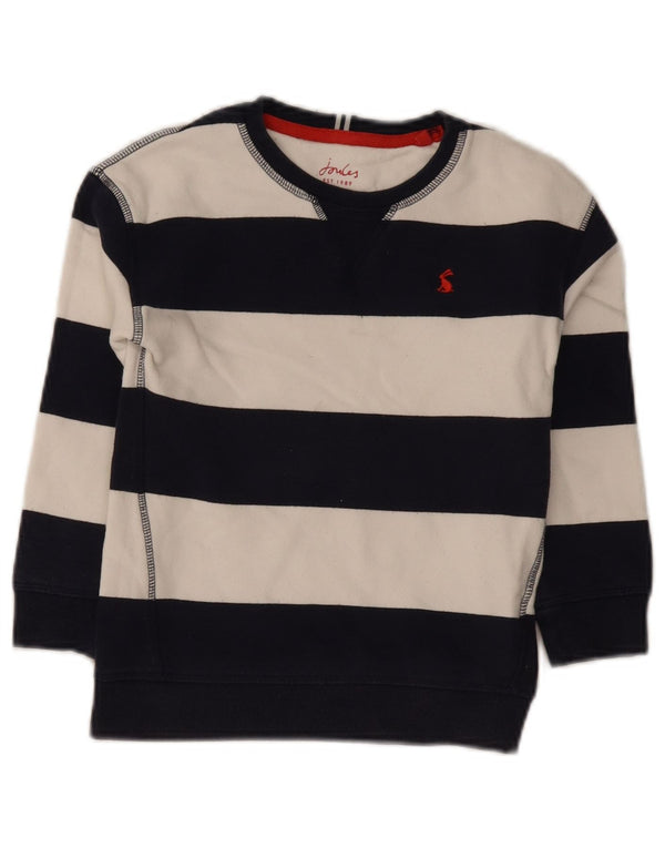 Felpa Joules per ragazzi, 7-8 anni, a righe blu navy