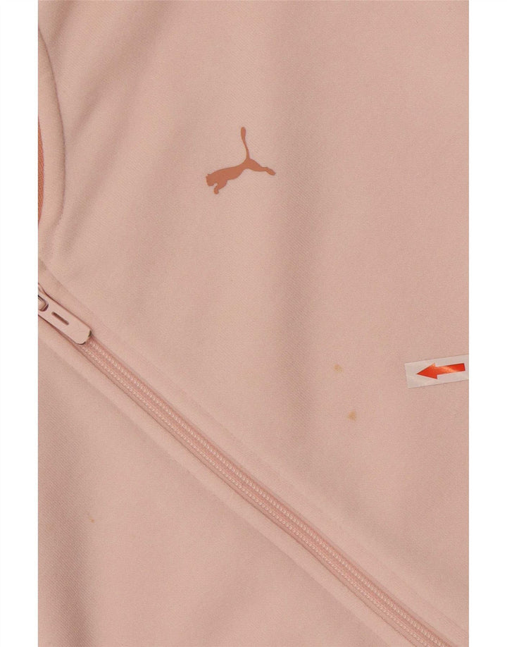 Giacca da tuta grafica da donna Puma UK 12 Medium Pink Colourblock
