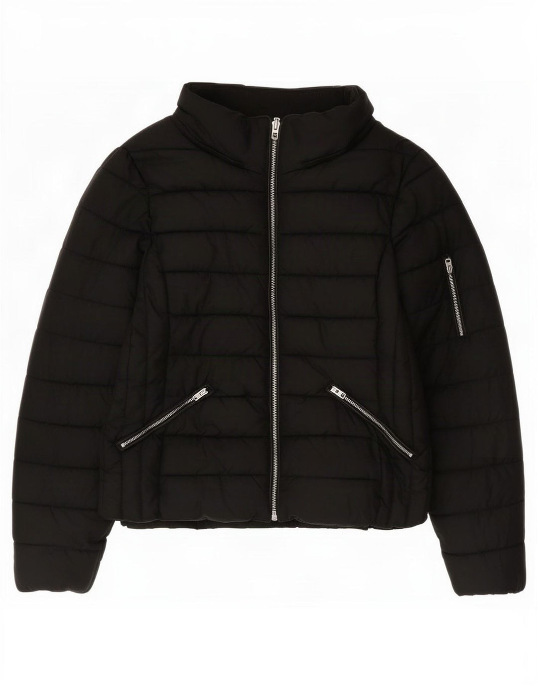 Giacca imbottita Trafaluc da donna Zara UK 16 grande nylon nero