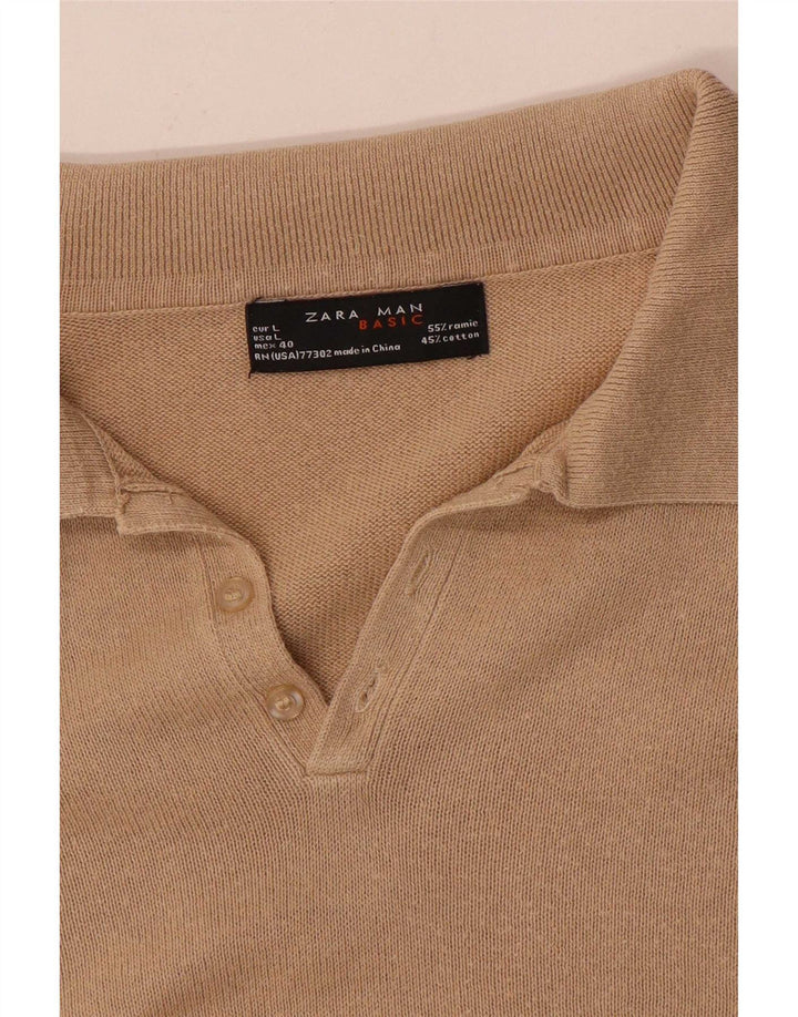 Zara Polo da uomo grande Beige
