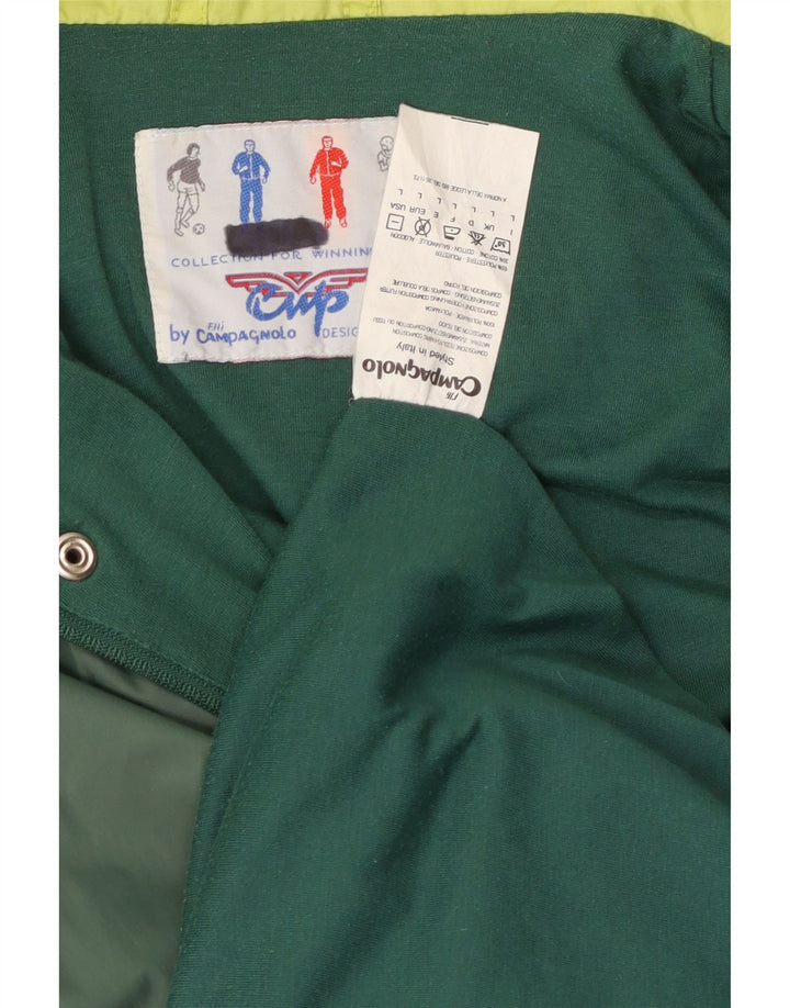 CAMPAGNOLO Giacca antipioggia da uomo con cappuccio UK 40 Large multicolore Colourblock