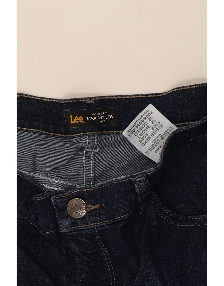 LEE Womens Mid Rise Straight Jeans US 12 Large W32 L29 Navy Blue Vintage Lee and Second-Hand Lee from Messina Hembry 