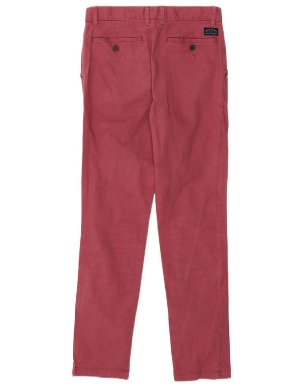 Pantaloni chino slim da uomo Jack Wills W30 L31 cotone rosso