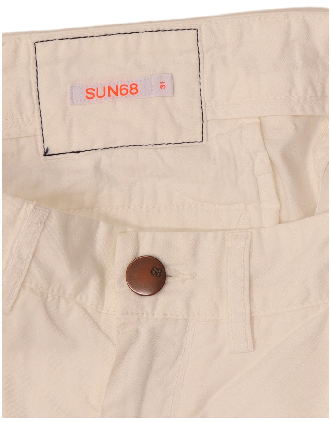 Pantaloncini chino da donna Sun68 W31 bianco medio