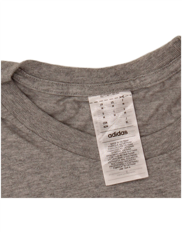 T-shirt ADIDAS da uomo Top in cotone grigio medio