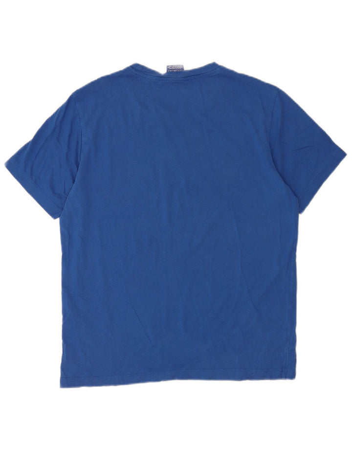T-shirt grafica da uomo Champion Top piccola in cotone blu