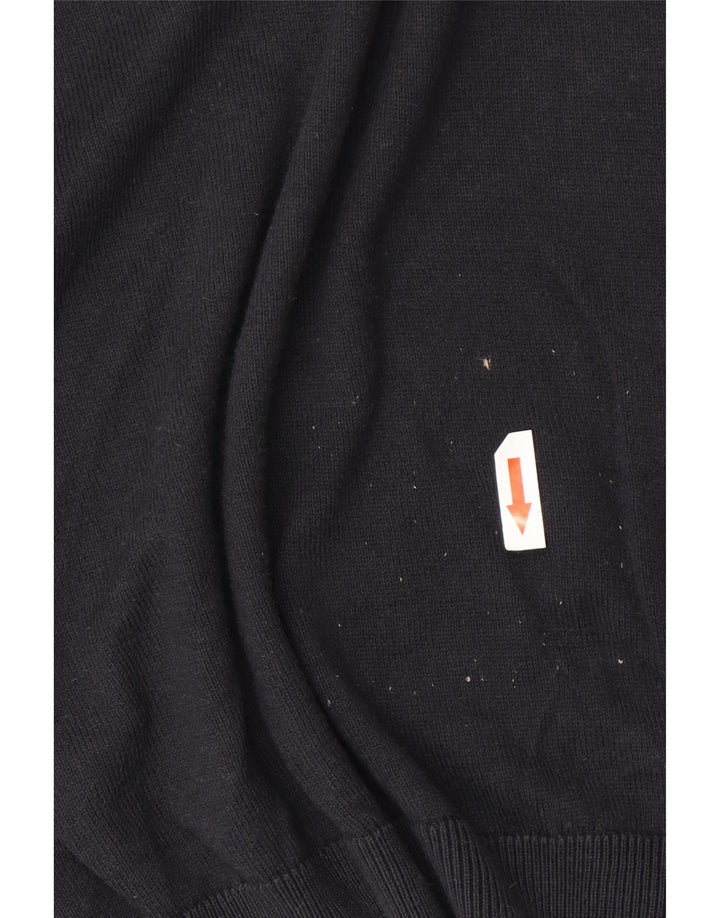 Maglione maglione girocollo da uomo Benetton medio nero classico