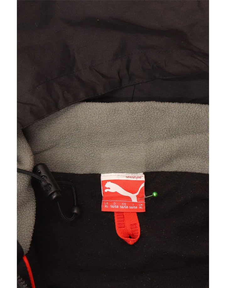 Giacca a vento Puma da uomo con pullover con cappuccio UK 42 XL Nera