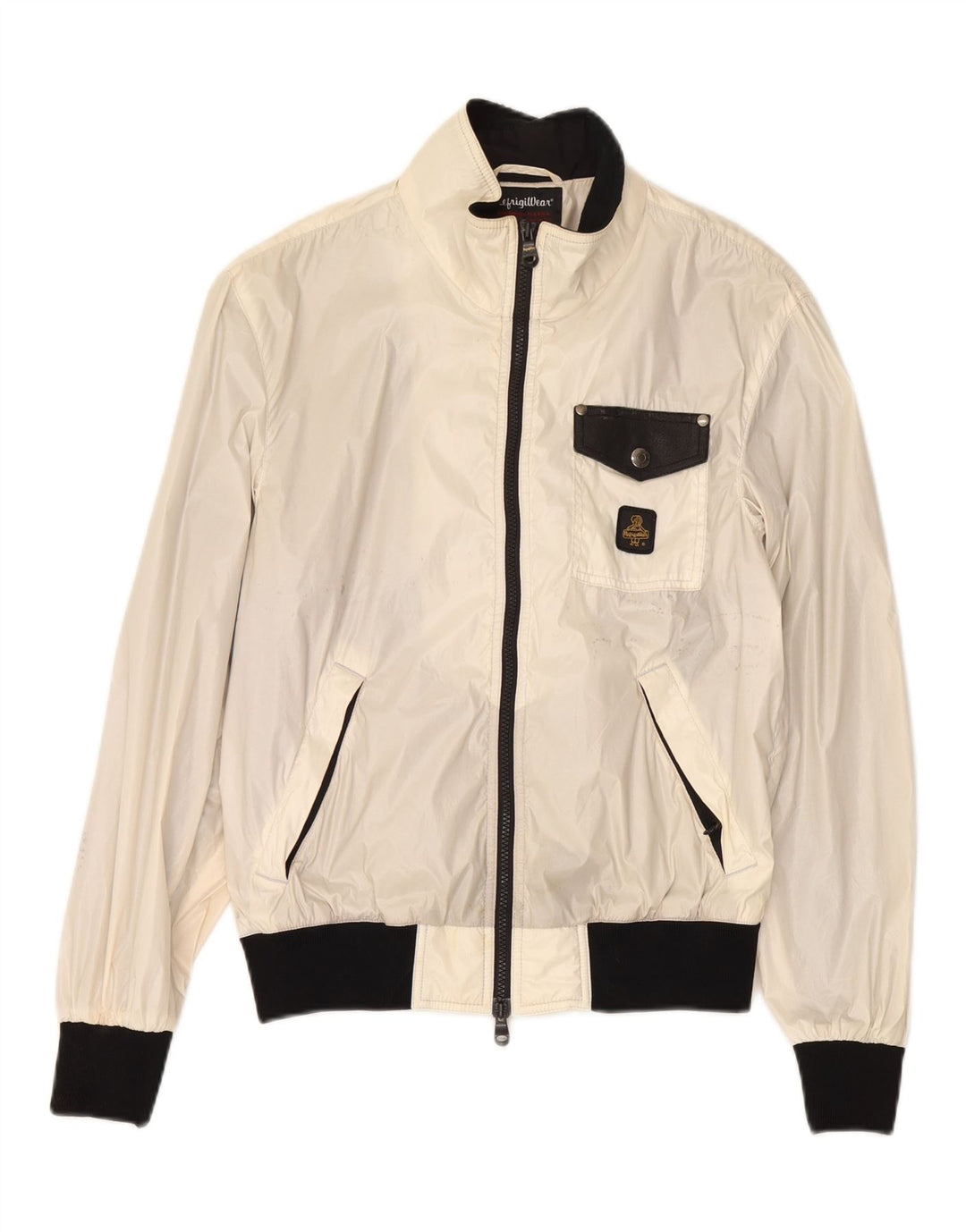 REFRIGIWEAR Mens Coolmax Bomber Jacket UK 38 Medium White Polyester