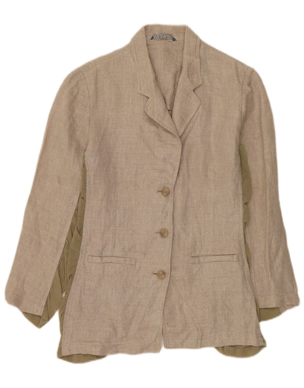 Giacca blazer a 3 bottoni da donna Liu Jo UK 14 Colorblock beige medio