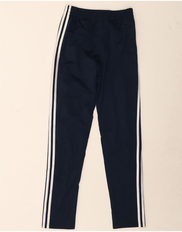 Pantaloni della tuta da ragazzo Adidas 14-15 anni in poliestere blu navy