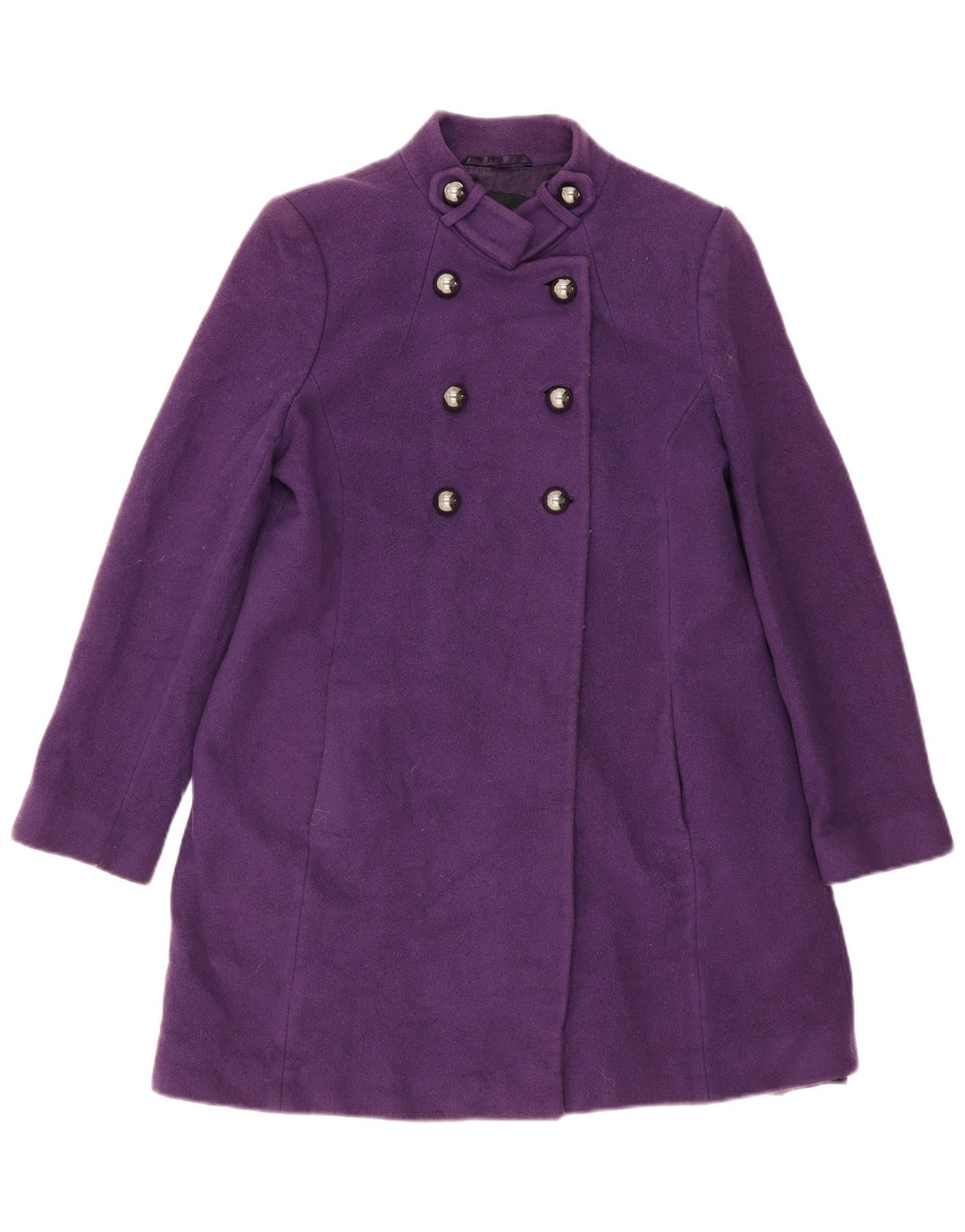 Cappotto doppiopetto da donna Hobbs UK 16 grande lana viola