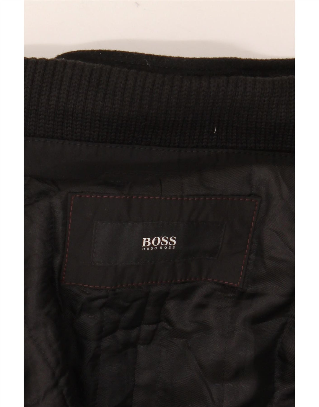 Cappotto da uomo Hugo Boss EU 56 3XL Lana nera
