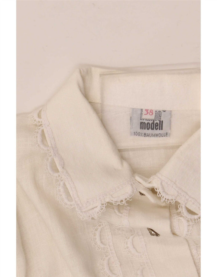 Camicetta da donna Hanne Modell EU 38 Cotone floreale bianco medio