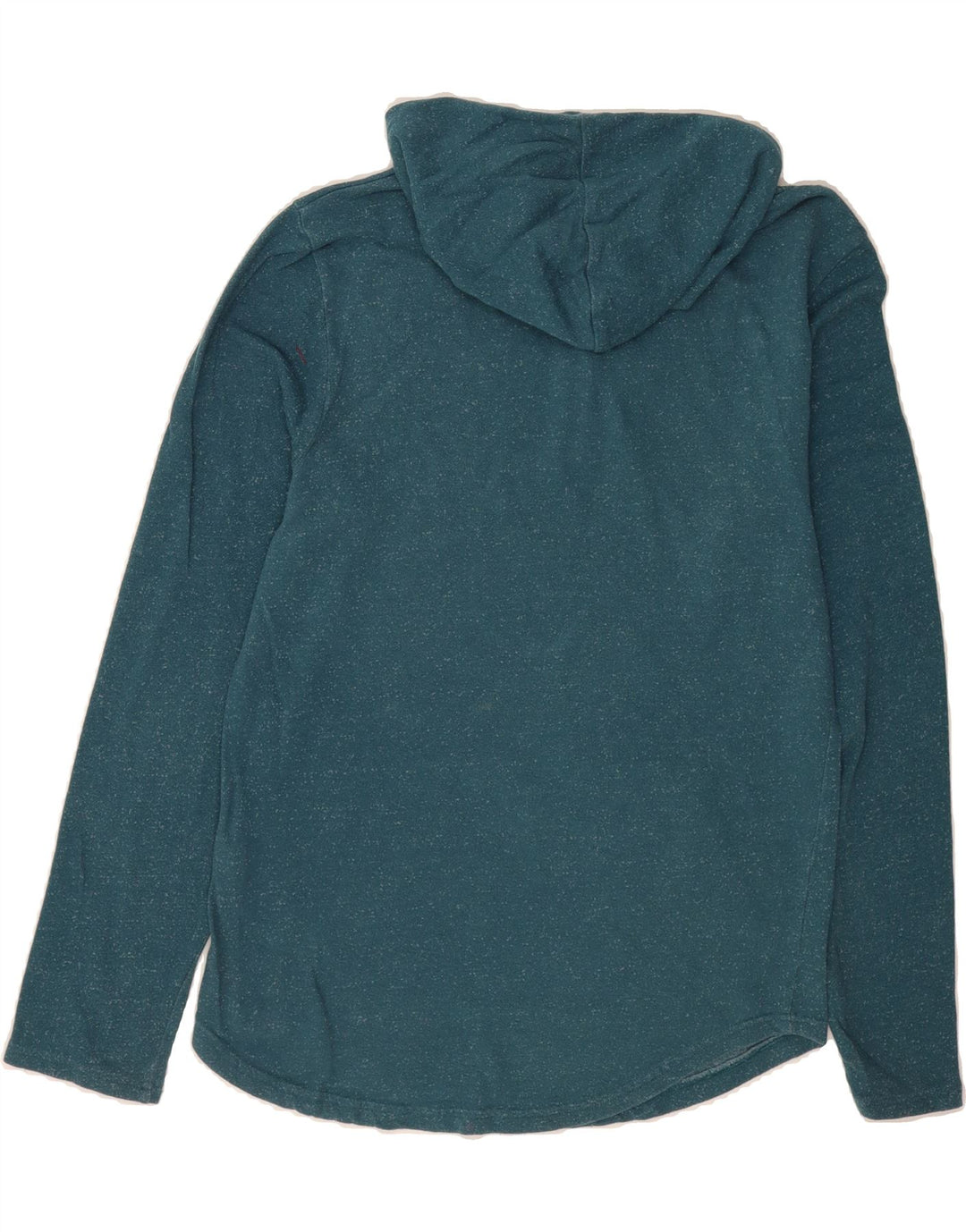 QUIKSILVER Mens Button Neck Hoodie Jumper Medium Blue Flecked Cotton Vintage Quiksilver and Second-Hand Quiksilver from Messina Hembry 