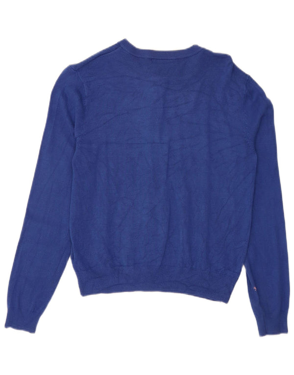 Maglione cardigan corto da donna Marks & Spencer UK 12 Viscosa blu medio