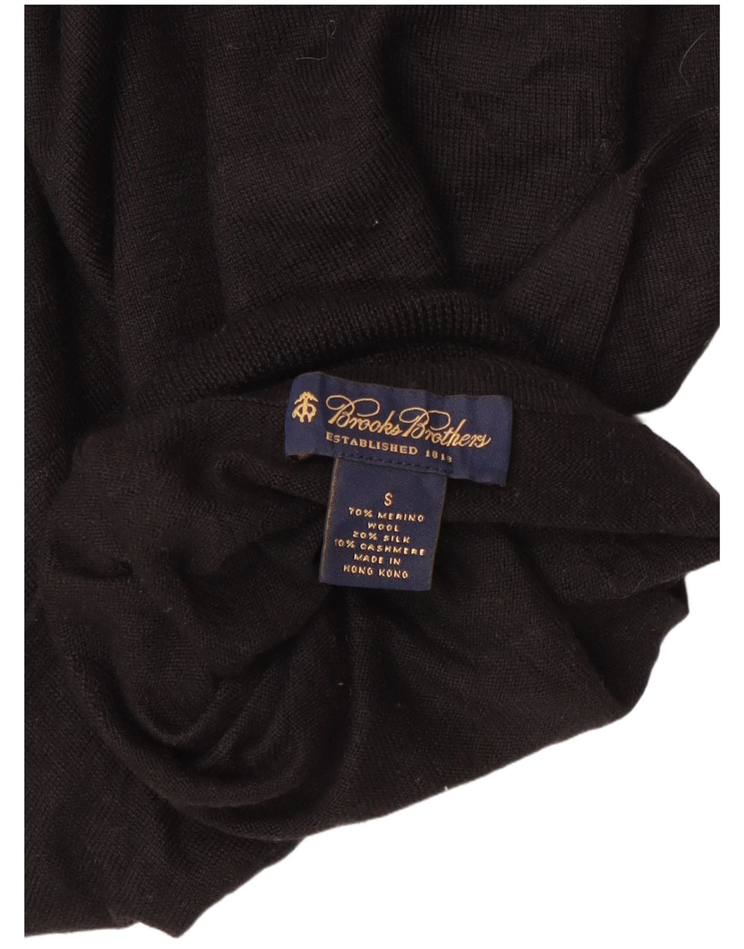 BROOKS BROTHERS Maglione maglione a collo alto da donna UK 10 piccolo nero