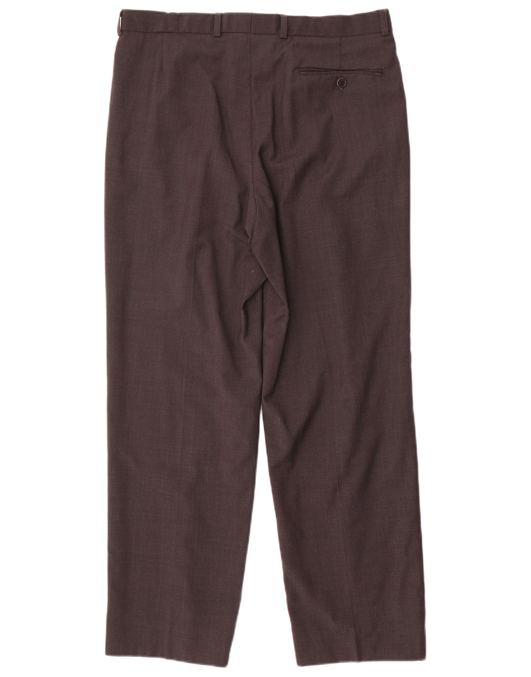 Pantaloni da abito con pegging da uomo Marks & Spencer W34 L29 Lana grigia