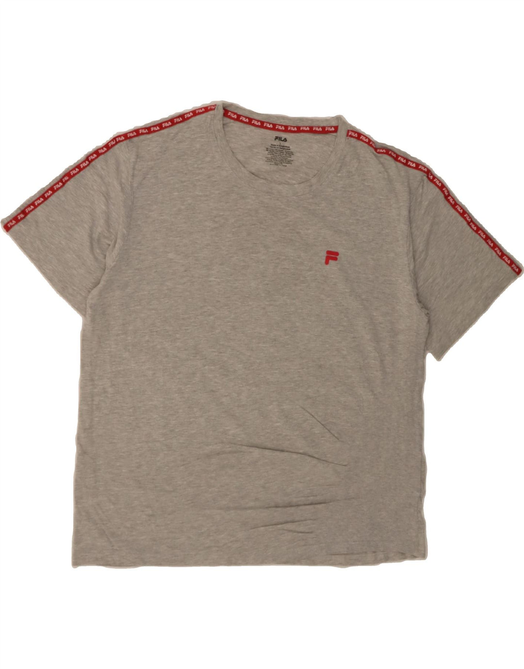 FILA Mens T-Shirt Top Large Grey Cotton Vintage Fila and Second-Hand Fila from Messina Hembry 