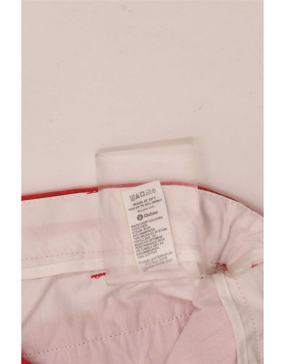 Pantaloncini chino da uomo Marks & Spencer W36 grandi in cotone arancione