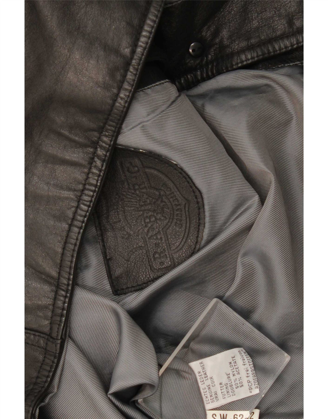 Gilet in pelle da uomo vintage XL in pelle nera