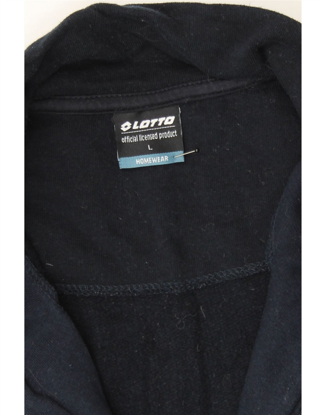 LOTTO Mens Tracksuit Top Jacket Large Navy Blue Cotton Vintage Lotto and Second-Hand Lotto from Messina Hembry 