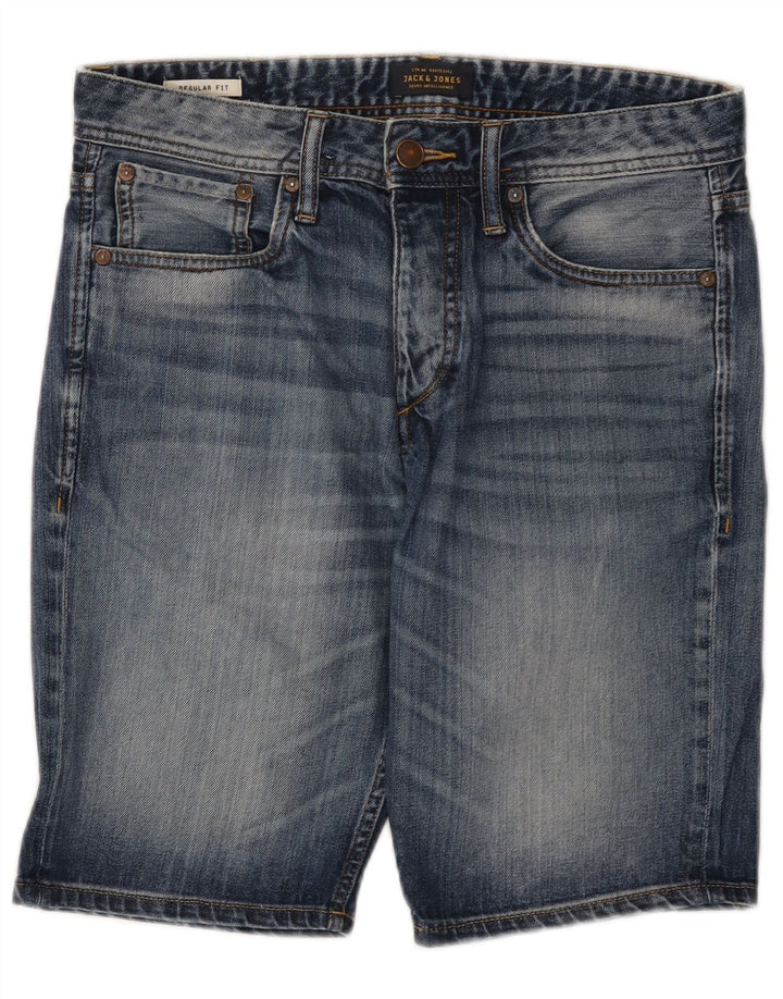 Pantaloncini di jeans vestibilità regolare da uomo Jack & Jones piccoli W32 cotone blu