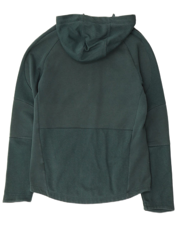 Felpa con cappuccio e zip da uomo Puma in cotone verde medio