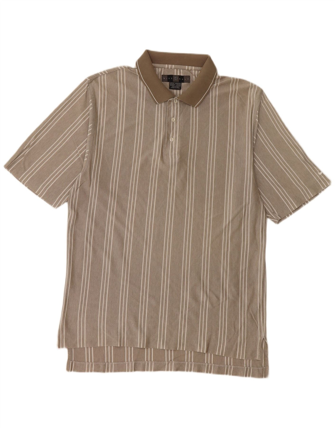 Polo NIKE da uomo UK 39/41 a righe beige medio