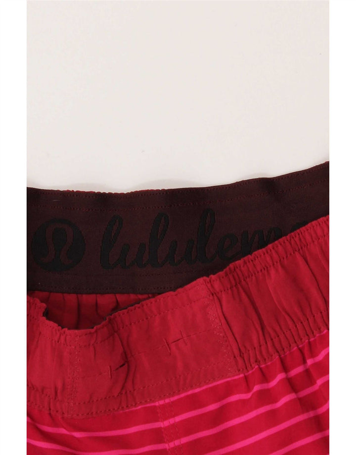 Pantaloncini sportivi da donna Lululemon US 6 a righe rosa medio