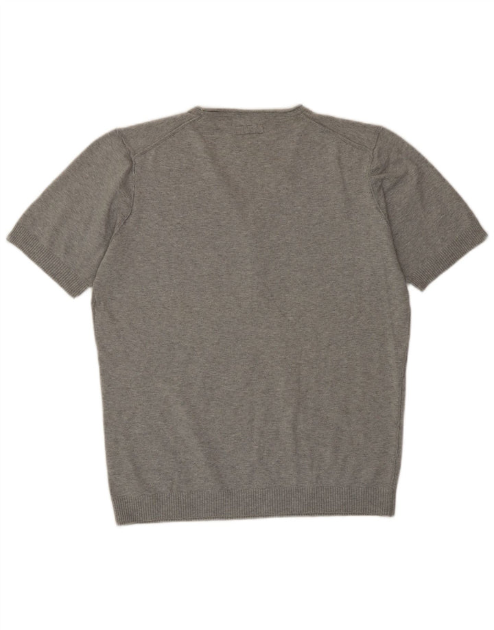 Maglione Zara da uomo a maniche corte con scollo a V XL Grigio